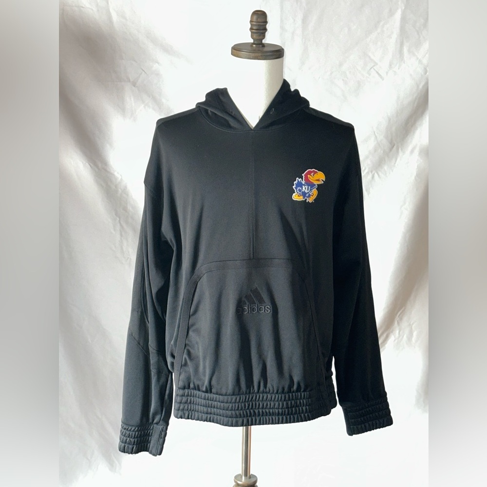 Adidas • KU Jayhawks Hoodie Sweatshirt • University of Kansas • Men’s Medium